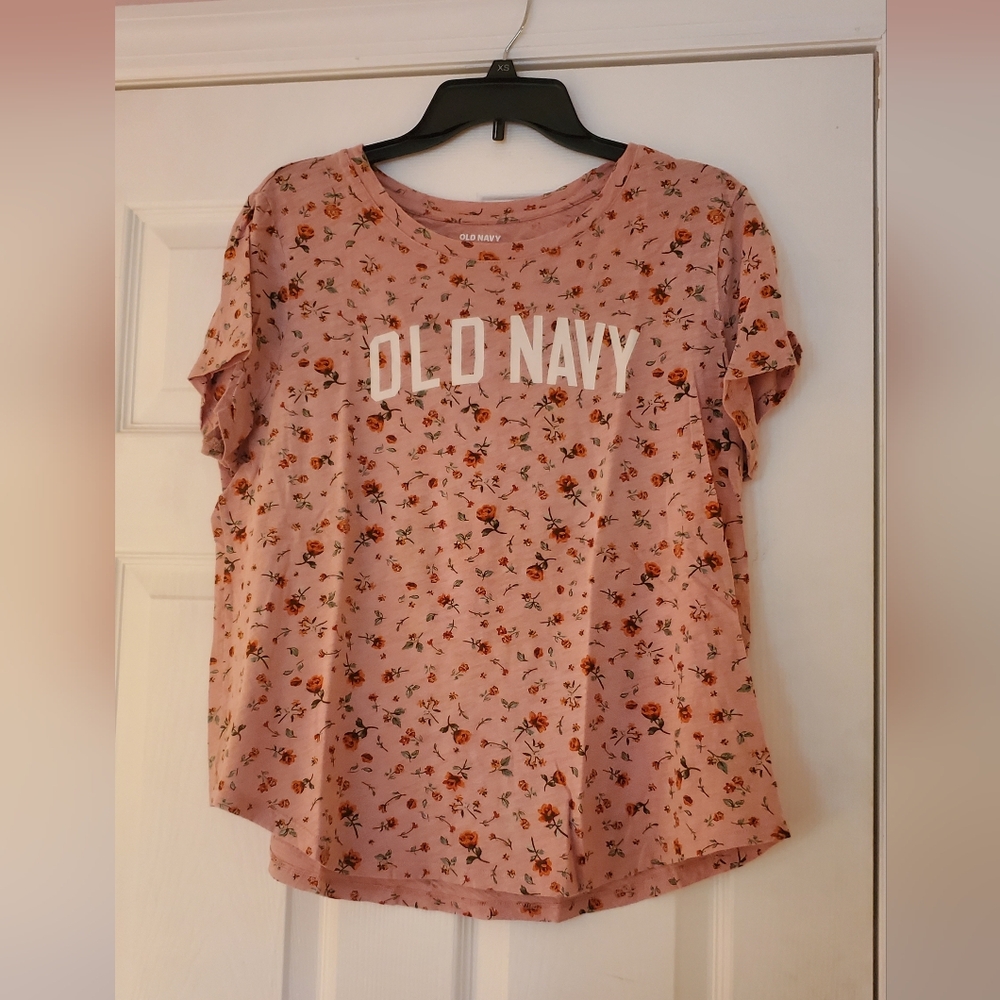 Old Navy Pink Floral T-Shirt
